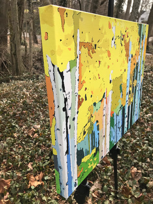 Forest Abstractions - Spring Break by John Jaster |  Side View of Artwork 