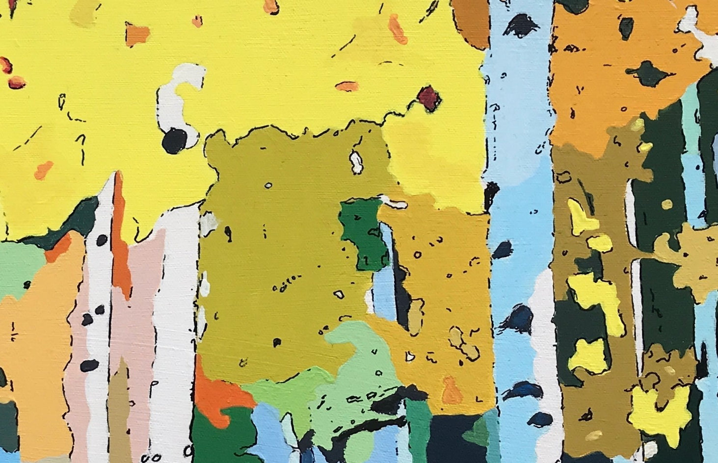 Forest Abstractions - Spring Break by John Jaster |  Closeup View of Artwork 