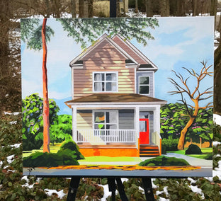 House With Red Door by John Jaster |  Context View of Artwork 