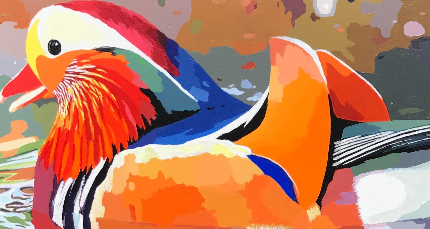 Mandarin Glide by John Jaster |  Closeup View of Artwork 