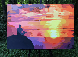 Original art for sale at UGallery.com | Meditations on a Sunset by John Jaster | $1,300 | acrylic painting | 24' h x 36' w | photo 3
