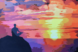 Original art for sale at UGallery.com | Meditations on a Sunset by John Jaster | $1,300 | acrylic painting | 24' h x 36' w | photo 1