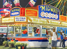 Original art for sale at UGallery.com | Midway Grill by John Jaster | $700 | acrylic painting | 16' h x 20' w | thumbnail 4