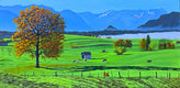 Original art for sale at UGallery.com | Mountain Meadows by John Jaster | $1,200 | acrylic painting | 18' h x 36' w | thumbnail 1