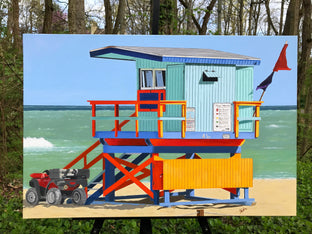 Original art for sale at UGallery.com | Prime Beachfront Property by John Jaster | $1,300 | acrylic painting | 24' h x 36' w | photo 3