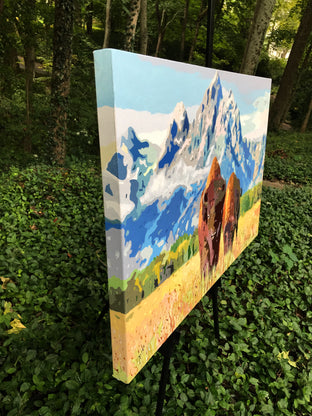 Original art for sale at UGallery.com | Spirit of the Tetons by John Jaster | $1,300 | acrylic painting | 24' h x 36' w | photo 2