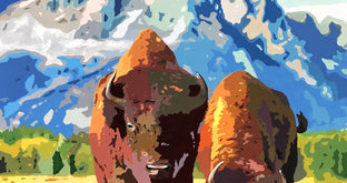 Original art for sale at UGallery.com | Spirit of the Tetons by John Jaster | $1,300 | acrylic painting | 24' h x 36' w | photo 4
