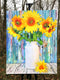 Original art for sale at UGallery.com | Sunflower Medley for Blues by John Jaster | $1,175 | acrylic painting | 30' h x 24' w | thumbnail 3