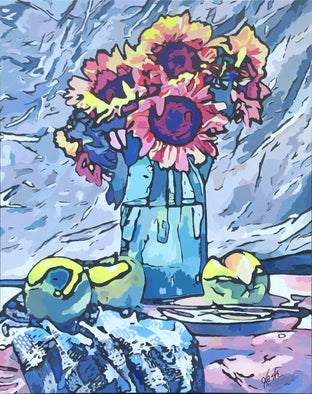 Sunflower Medley with Apples by John Jaster |  Artwork Main Image 