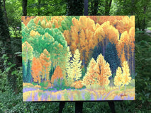 Original art for sale at UGallery.com | Sunlight Ballet by John Jaster | $900 | acrylic painting | 18' h x 24' w | thumbnail 4