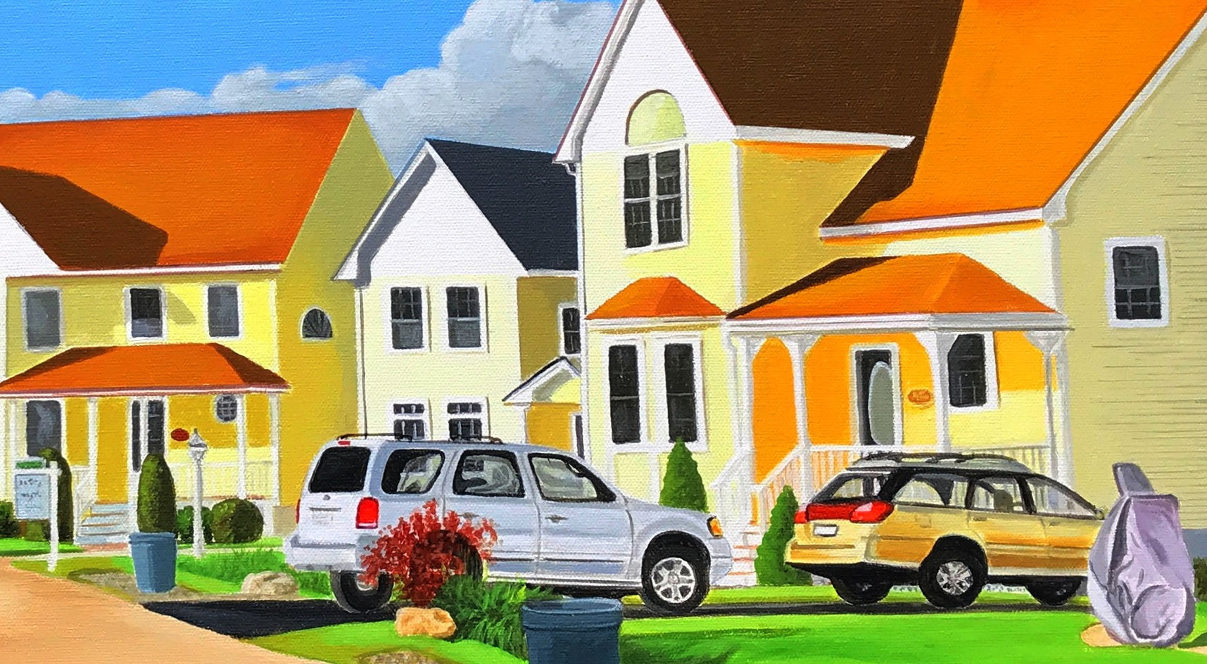 The Suburbs by John Jaster |  Closeup View of Artwork 