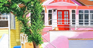 Three Houses by John Jaster |   Closeup View of Artwork 