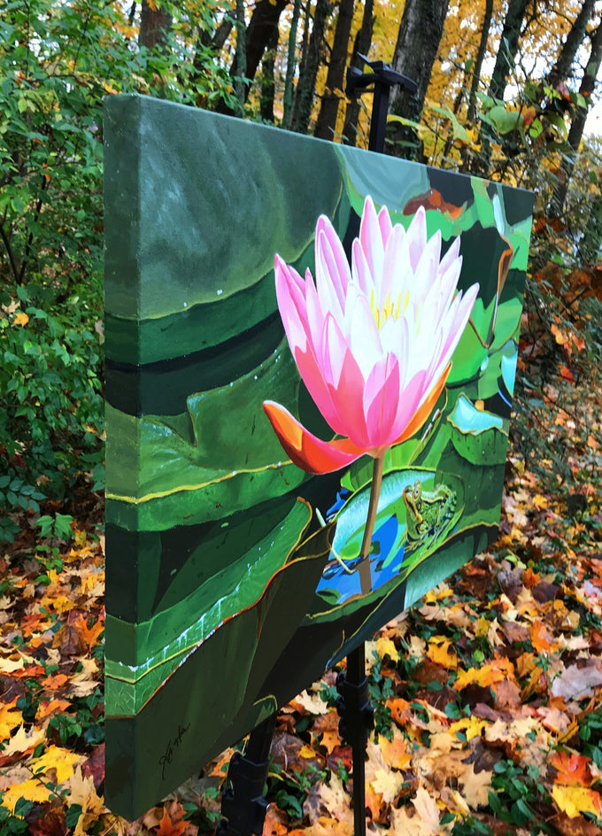 What Lies Beneath by John Jaster |  Side View of Artwork 