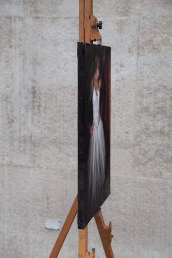 Clemence in Shadow by John Kelly |  Side View of Artwork 