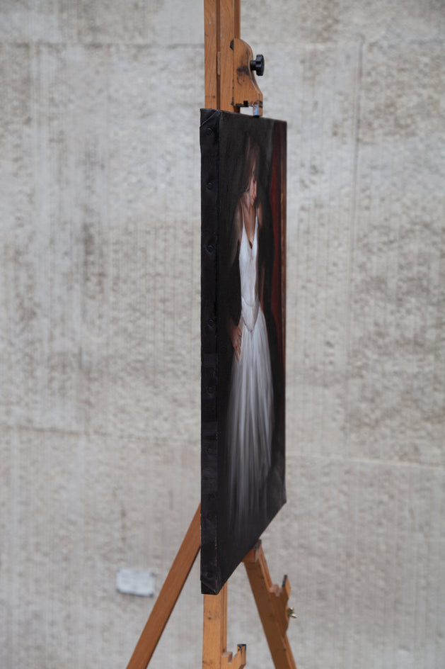 Clemence in Shadow by John Kelly |  Side View of Artwork 