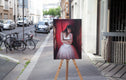 Original art for sale at UGallery.com | Clemence, Red by John Kelly | $2,300 | oil painting | 21.5' h x 15' w | thumbnail 2