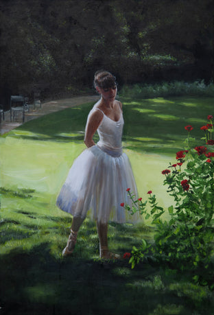 Original art for sale at UGallery.com | Dancer in Field by John Kelly | $3,250 | oil painting | 29' h x 20' w | photo 1