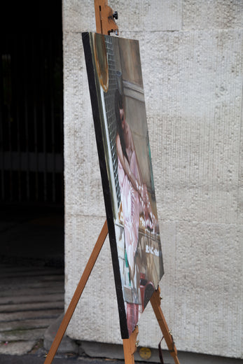 Wednesday Morning in the Garden by John Kelly |  Side View of Artwork 