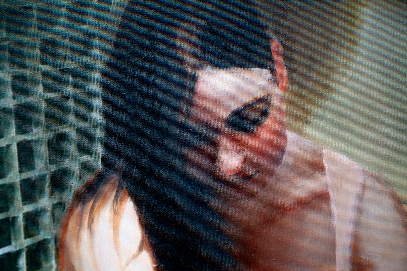 Wednesday Morning in the Garden by John Kelly |  Closeup View of Artwork 