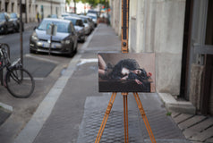 Original art for sale at UGallery.com | Woman in Black Tulle by John Kelly | $1,750 | oil painting | 10.5' h x 16' w | thumbnail 3