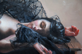 Woman in Black Tulle by John Kelly |   Closeup View of Artwork 