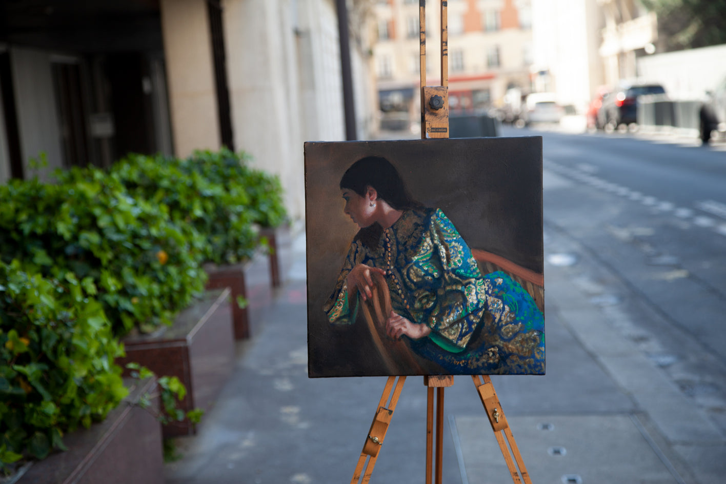 Woman in Blue and Green by John Kelly |  Context View of Artwork 
