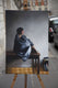 Original art for sale at UGallery.com | Woman in Gray Cloak by John Kelly | $2,700 | oil painting | 32' h x 21' w | thumbnail 3