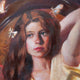 Original art for sale at UGallery.com | Woman with Moths by John Kelly | $2,800 | oil painting | 21.5' h x 15' w | thumbnail 4