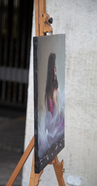 Original art for sale at UGallery.com | Zoe in Tulle by John Kelly | $2,300 | oil painting | 21.5' h x 15' w | photo 2