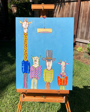 Giraffe & Ten Gallon Hat by John McCabe |  Context View of Artwork 