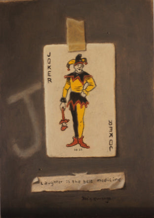 Original art for sale at UGallery.com | Joker by Jose H. Alvarenga | $400 | oil painting | 7' h x 5' w | photo 1