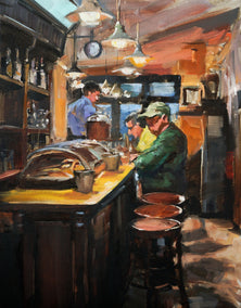oil painting by Jonelle Summerfield titled Churro Shop