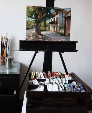Cool Shadows on the Camino by Jonelle Summerfield |  Context View of Artwork 