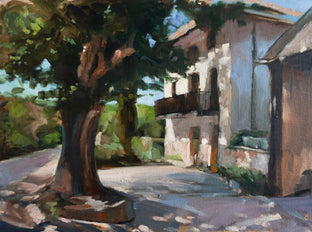 Original art for sale at UGallery.com | Cool Shadows on the Camino by Jonelle Summerfield | $675 | oil painting | 12' h x 16' w | photo 1