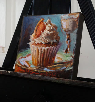 Original art for sale at UGallery.com | Cupcake with Orange Slice by Jonelle Summerfield | $125 | oil painting | 4' h x 4' w | photo 2