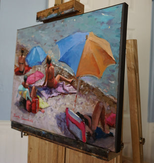 Original art for sale at UGallery.com | Lounging in Cassis by Jonelle Summerfield | $525 | oil painting | 12' h x 16' w | photo 2