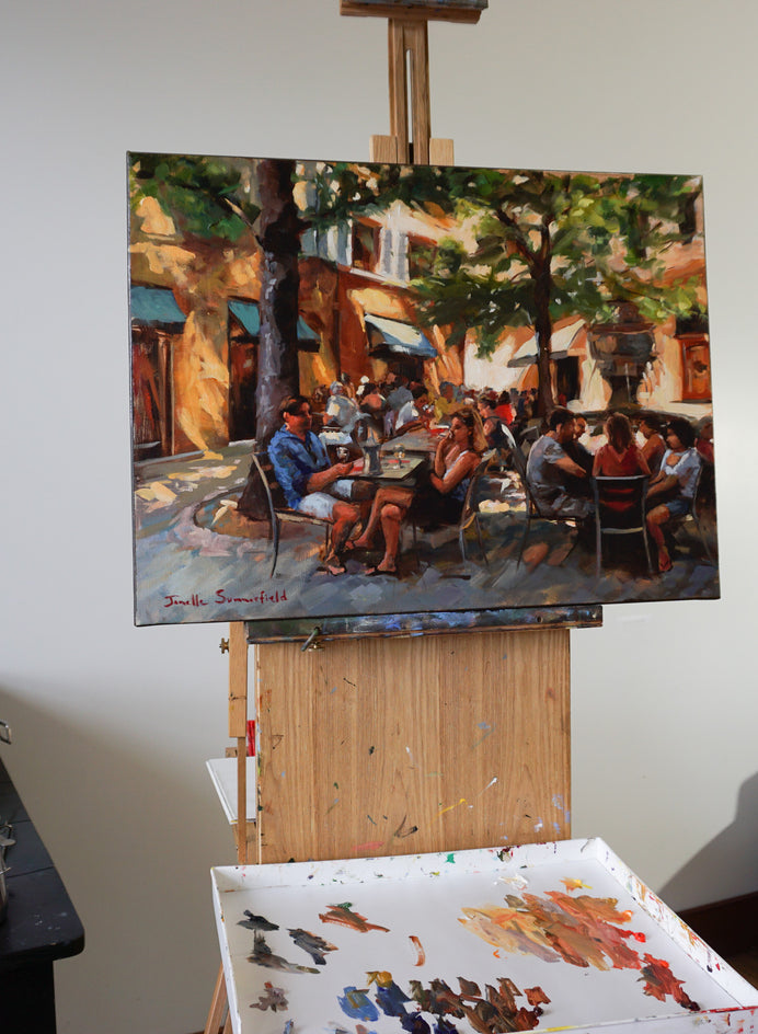 Lunch Time in Aix en Provence by Jonelle Summerfield |  Context View of Artwork 