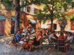 Original art for sale at UGallery.com | Lunch Time in Aix en Provence by Jonelle Summerfield | $900 | oil painting | 18' h x 24' w | thumbnail 1