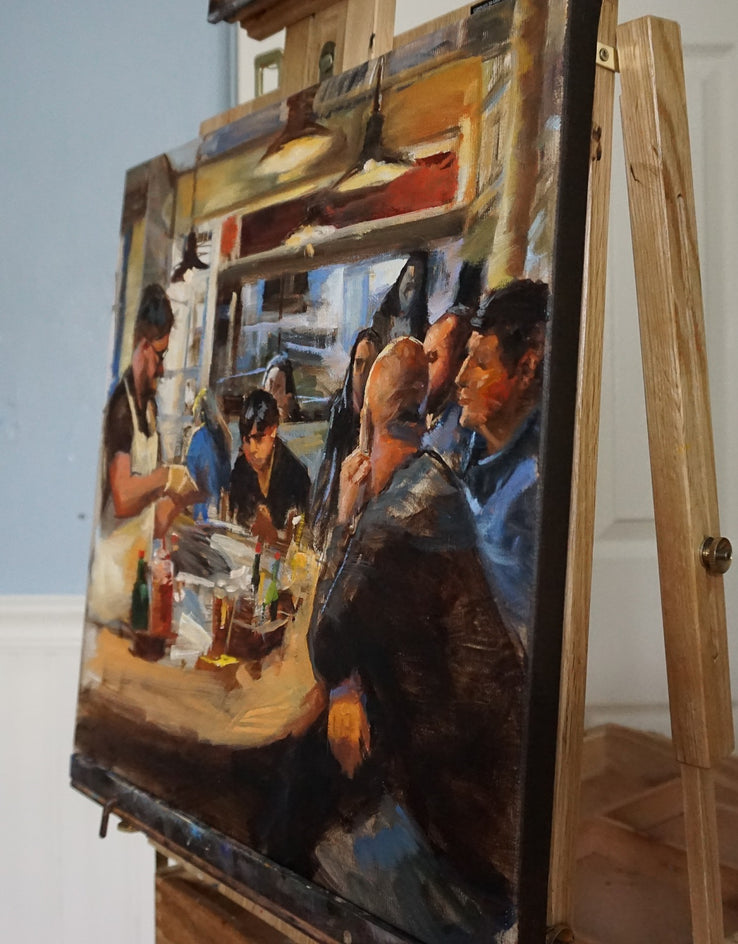 Oyster Bar by Jonelle Summerfield |  Side View of Artwork 