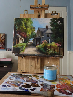 Original art for sale at UGallery.com | Pathway to the Beach by Jonelle Summerfield | $675 | oil painting | 12' h x 16' w | photo 3