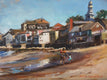 Original art for sale at UGallery.com | Playdate at Rockport Beach by Jonelle Summerfield | $525 | oil painting | 12' h x 16' w | thumbnail 1