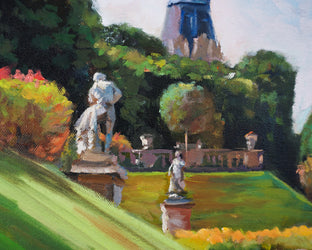 Original art for sale at UGallery.com | Springtime Stroll Through Luxembourg Gardens by Jonelle Summerfield | $950 | oil painting | 16' h x 20' w | photo 4