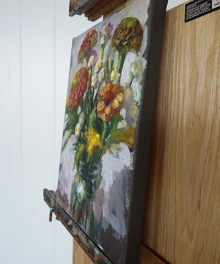 Summer Flowers in a Mason Jar by Jonelle Summerfield |  Context View of Artwork 