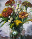Original art for sale at UGallery.com | Summer Flowers in a Mason Jar by Jonelle Summerfield | $425 | oil painting | 10' h x 8' w | thumbnail 1