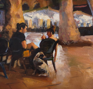 Original art for sale at UGallery.com | Summer Night in Aix by Jonelle Summerfield | $675 | oil painting | 16' h x 12' w | photo 4