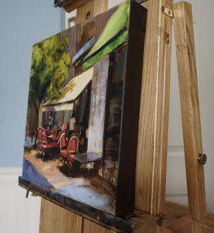 Original art for sale at UGallery.com | Sunny Side of the Street by Jonelle Summerfield | $575 | oil painting | 12' h x 12' w | photo 2