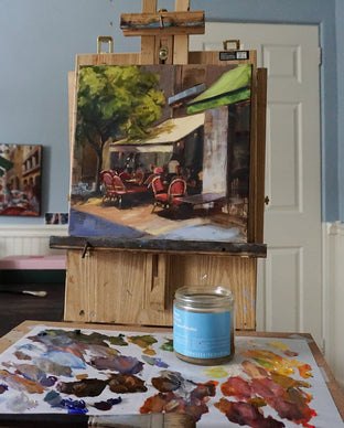 Original art for sale at UGallery.com | Sunny Side of the Street by Jonelle Summerfield | $575 | oil painting | 12' h x 12' w | photo 3