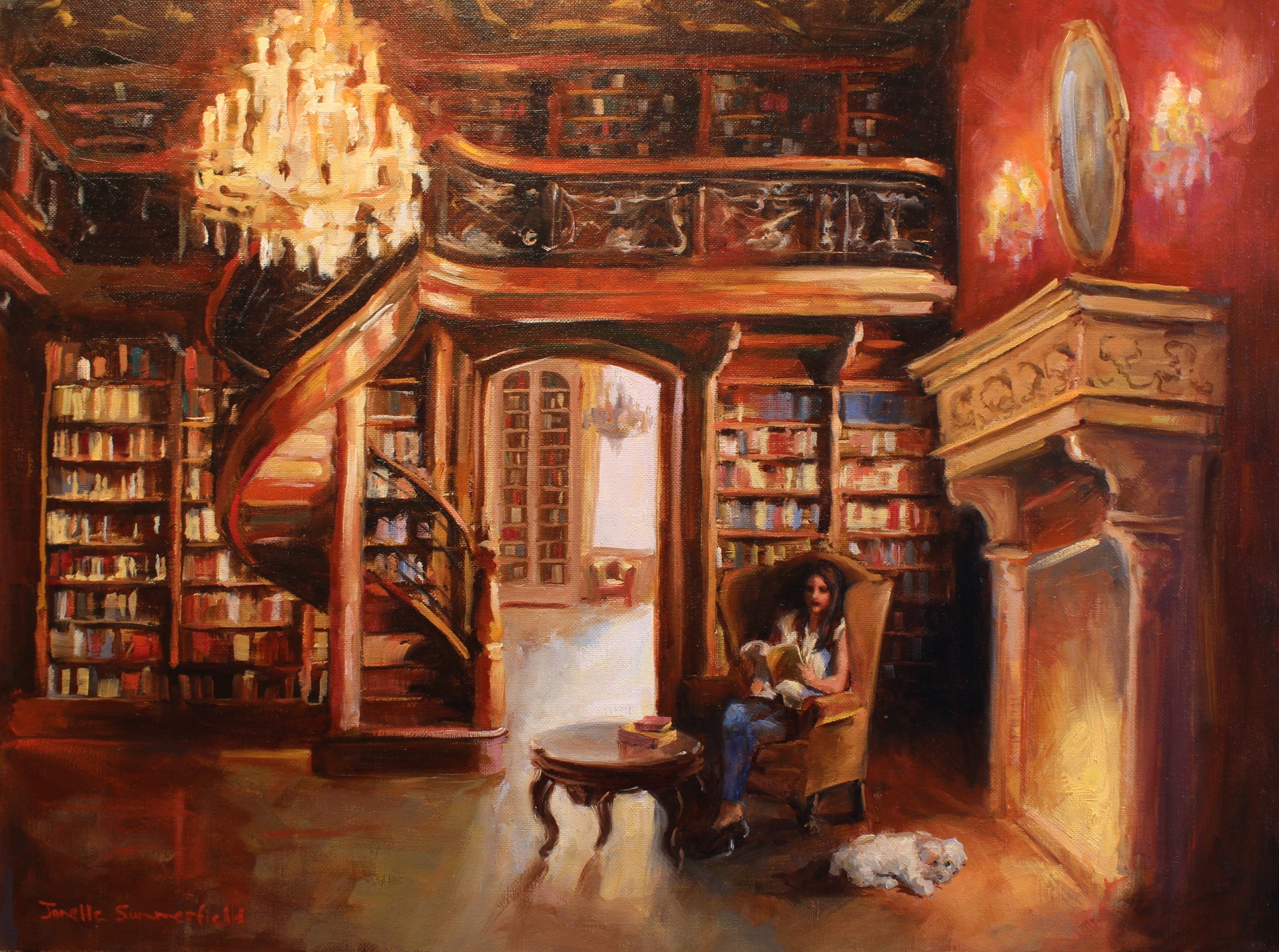 Library Commission by Jonelle Summerfield oil painting UGallery
