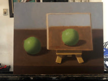 Original art for sale at UGallery.com | Mini Painting 2 by Jose H. Alvarenga | $600 | oil painting | 8' h x 10' w | thumbnail 3