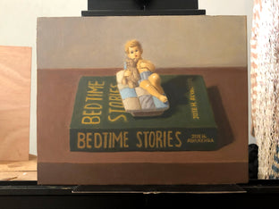 Original art for sale at UGallery.com | Bedtime Stories by Jose H. Alvarenga | $450 | oil painting | 8' h x 10' w | photo 3